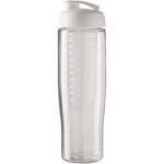 H2O Active® Tempo 700 ml flip lid sport bottle & infuser – Transparent front view