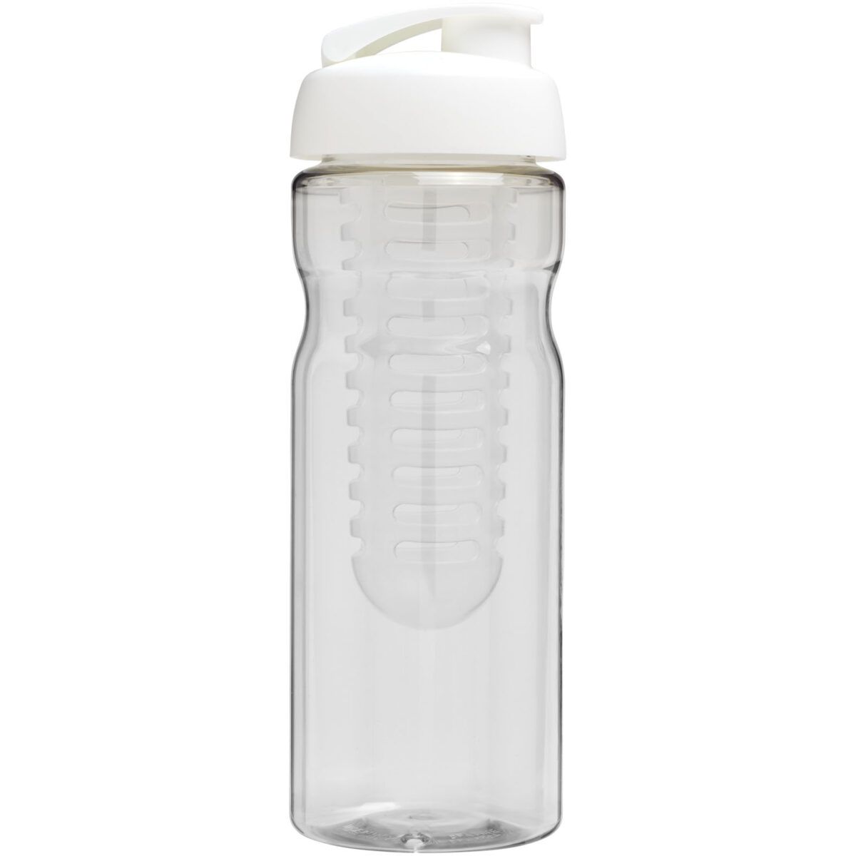 H2O Active® Base 650 ml flip lid sport bottle & infuser – Transparent back view