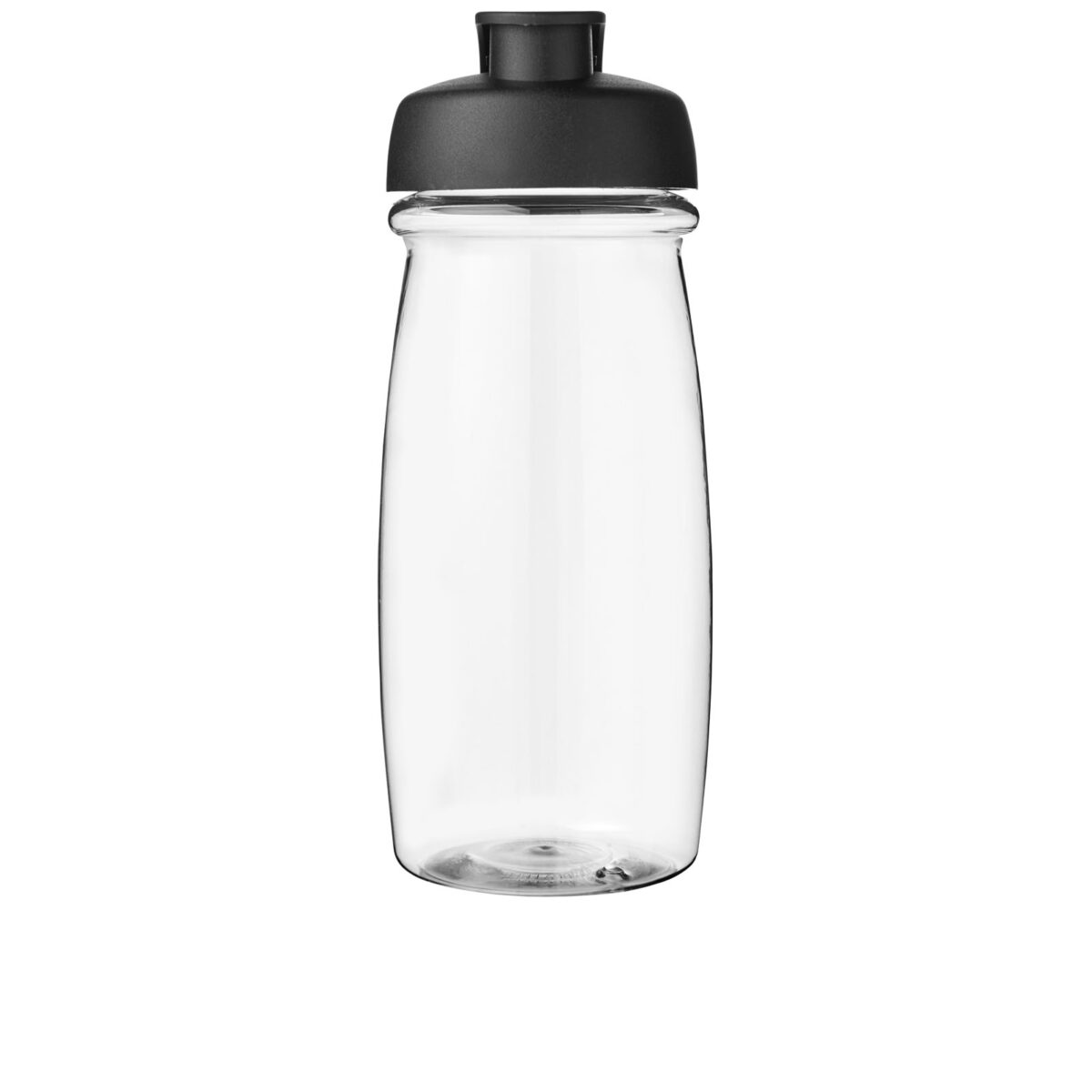 H2O Active® Pulse 600 ml flip lid sport bottle – Transparent front view
