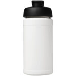 Baseline® Plus 500 ml flip lid sport bottle – White front view