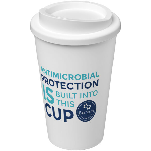 Americano® Pure 350 ml antimicrobial insulated tumbler – White with logo