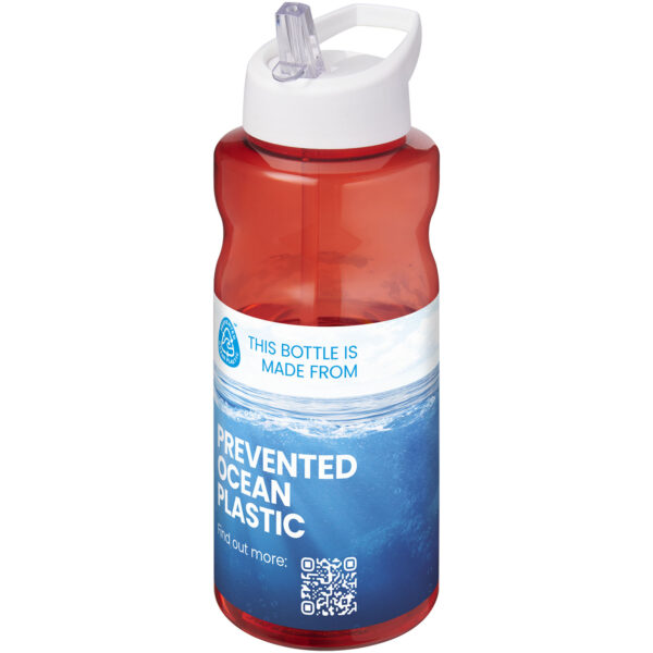 H2O Active® Eco Big Base 1 litre spout lid sport bottle – Red with logo
