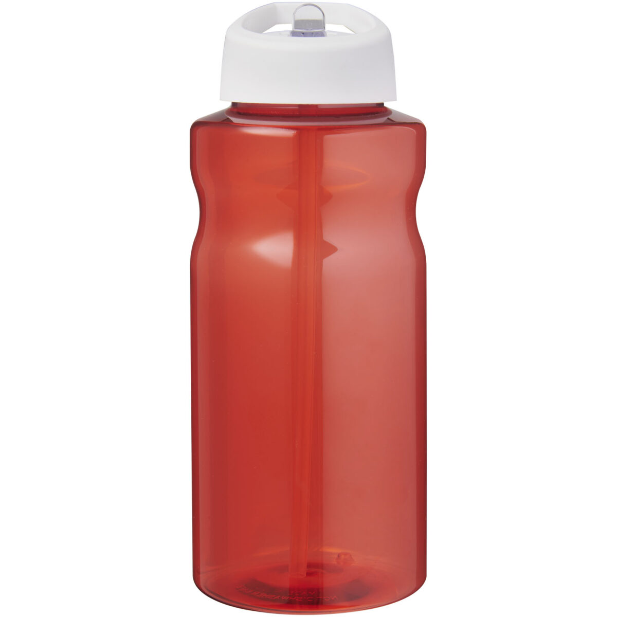 H2O Active® Eco Big Base 1 litre spout lid sport bottle – Red front view