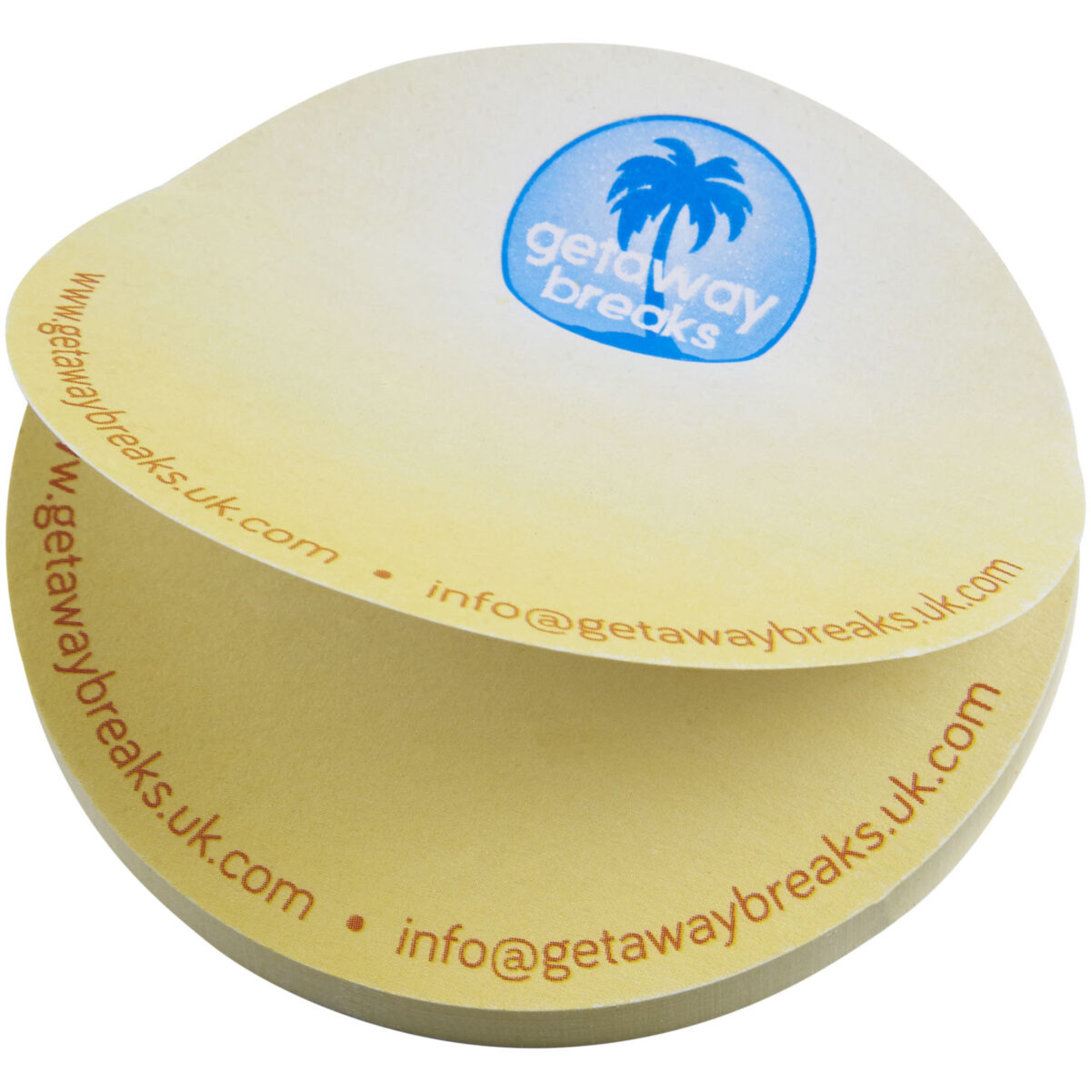Sticky-Mate® circle-shaped recycled sticky notes – White extra view