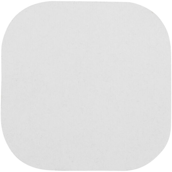 Sticky-Mate® square-shaped recycled sticky notes with rounded corners – White front view