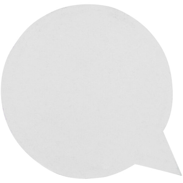Sticky-Mate® speech bubble-shaped recycled sticky notes – White front view
