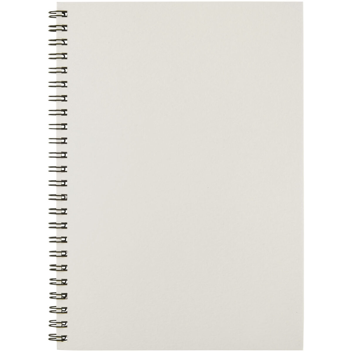 Desk-Mate® A5 colour spiral notebook – Ivory white front view
