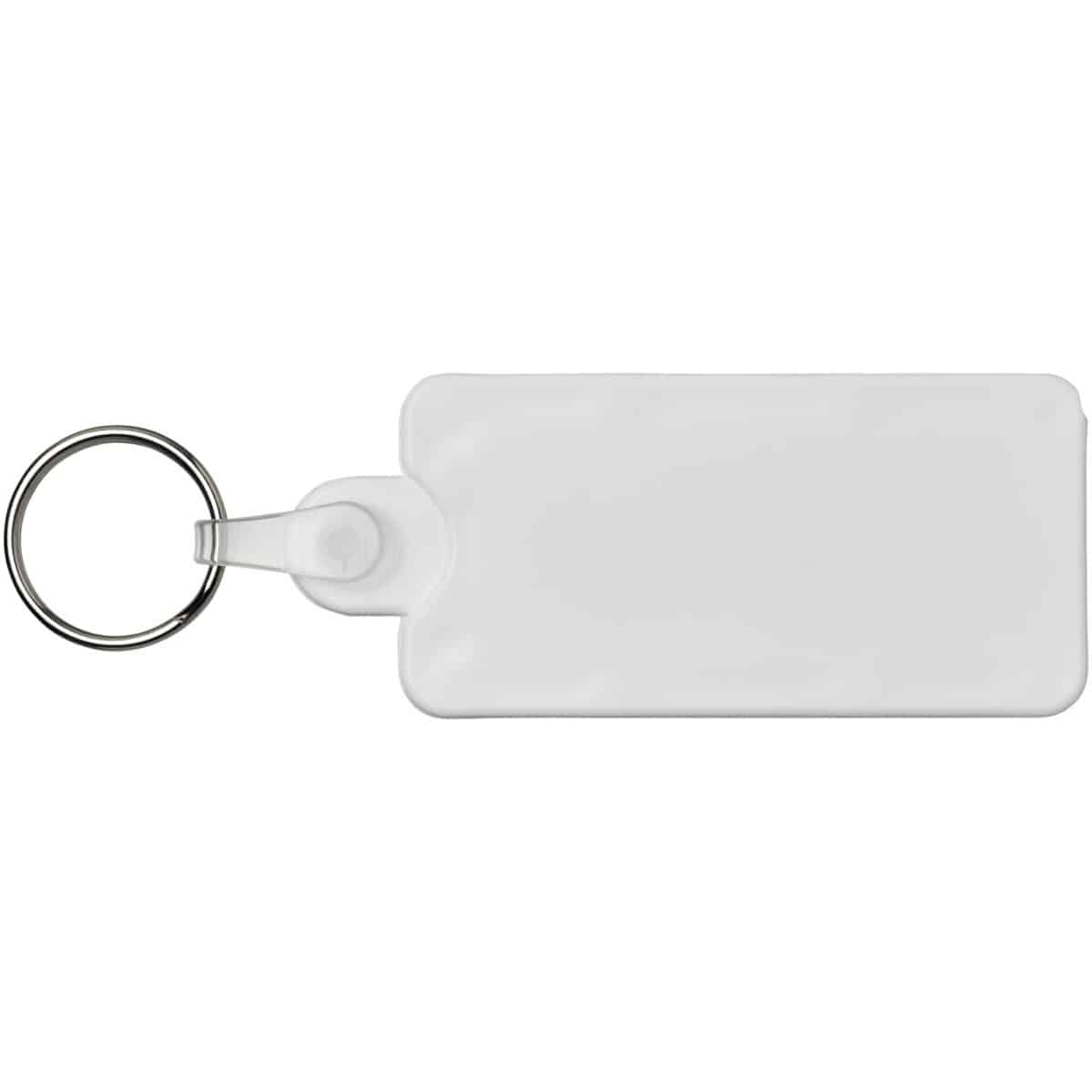 Kym recycled tyre tread check keychain – White back view