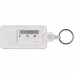 Kym recycled tyre tread check keychain – White front view
