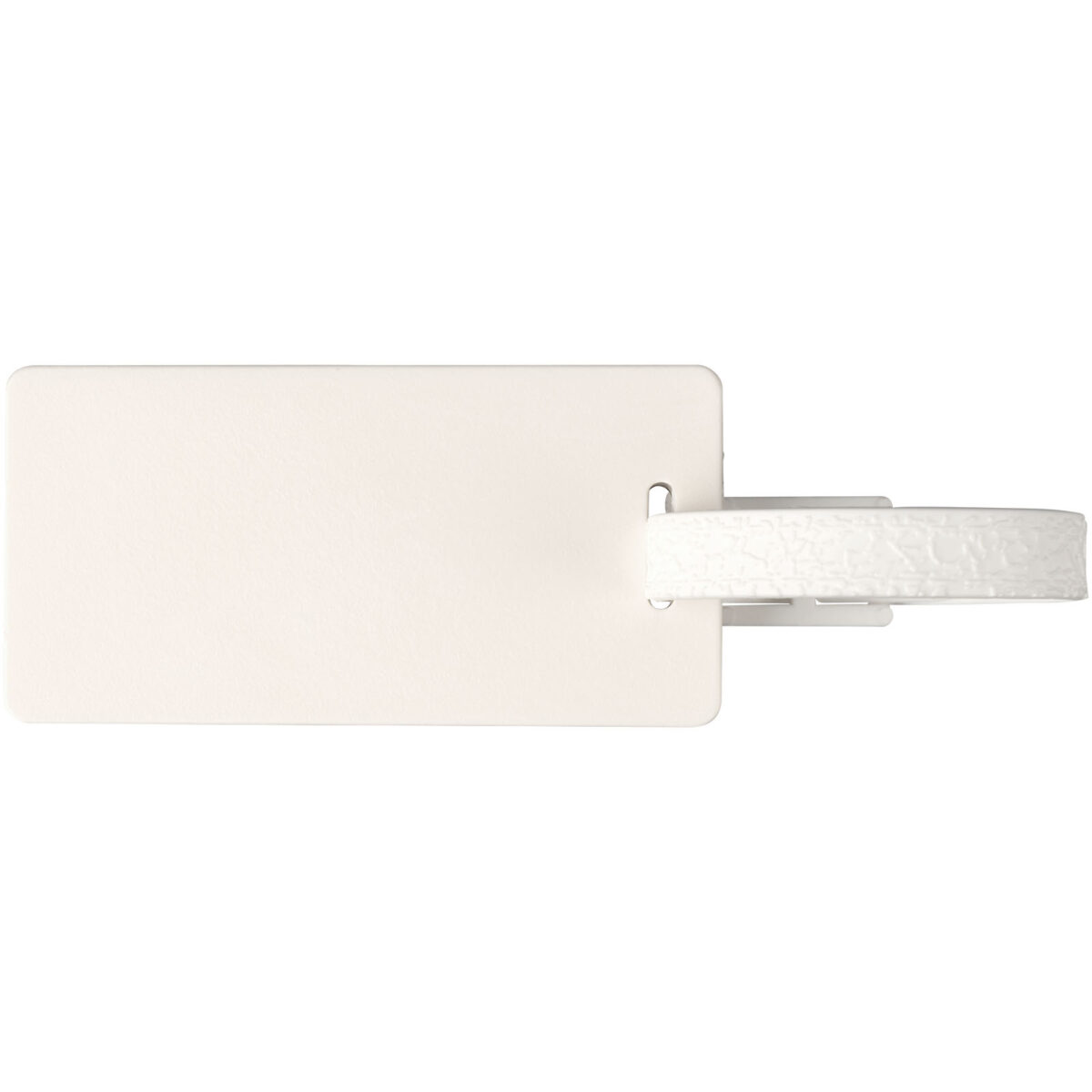 River recycled window luggage tag – White back view