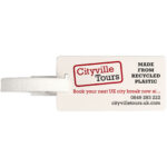 River recycled window luggage tag – White with logo