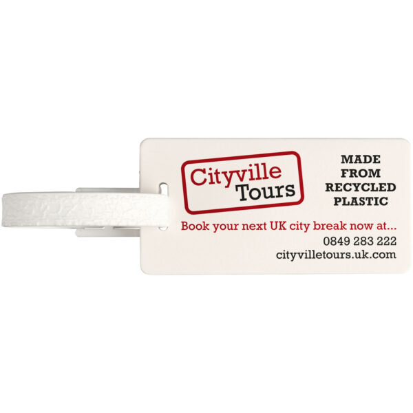 River recycled window luggage tag – White with logo