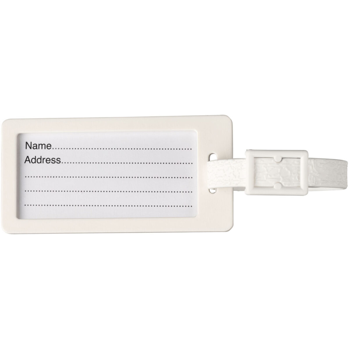 River recycled window luggage tag – White front view