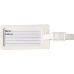 River recycled window luggage tag – White front view