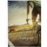 Desk-Mate® A5 hard cover undated diary – White front view