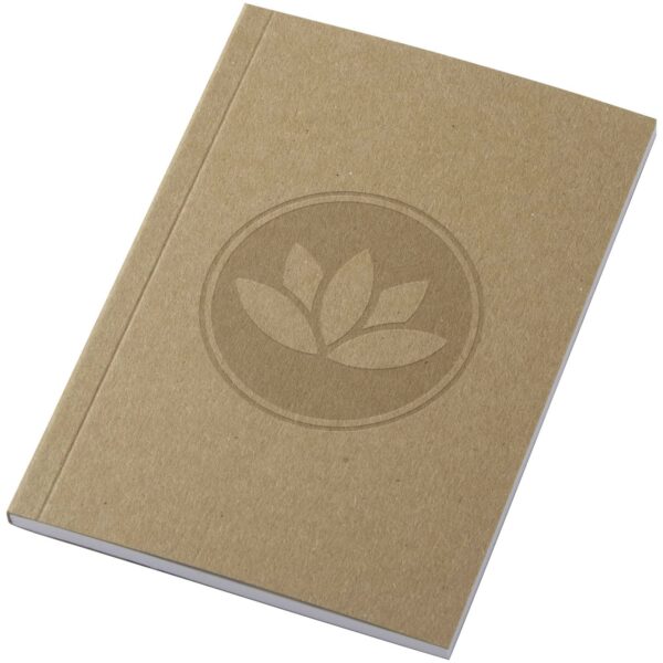 Novella Austen A6 recycled soft cover kraft notebook - 50 sheets – Natural with logo