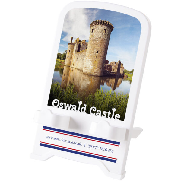 The Dok phone stand – White with logo