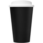 Americano® Eco 350 ml recycled tumbler – Solid black front view
