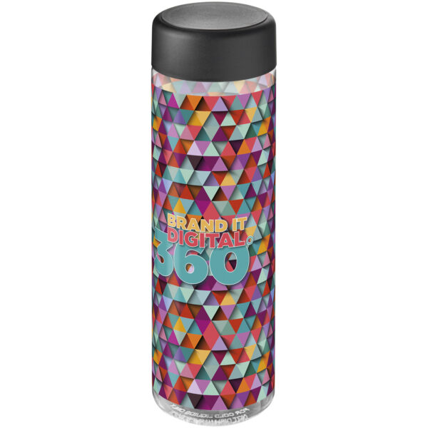 H2O Active® Vibe 850 ml screw cap water bottle – Transparent with logo