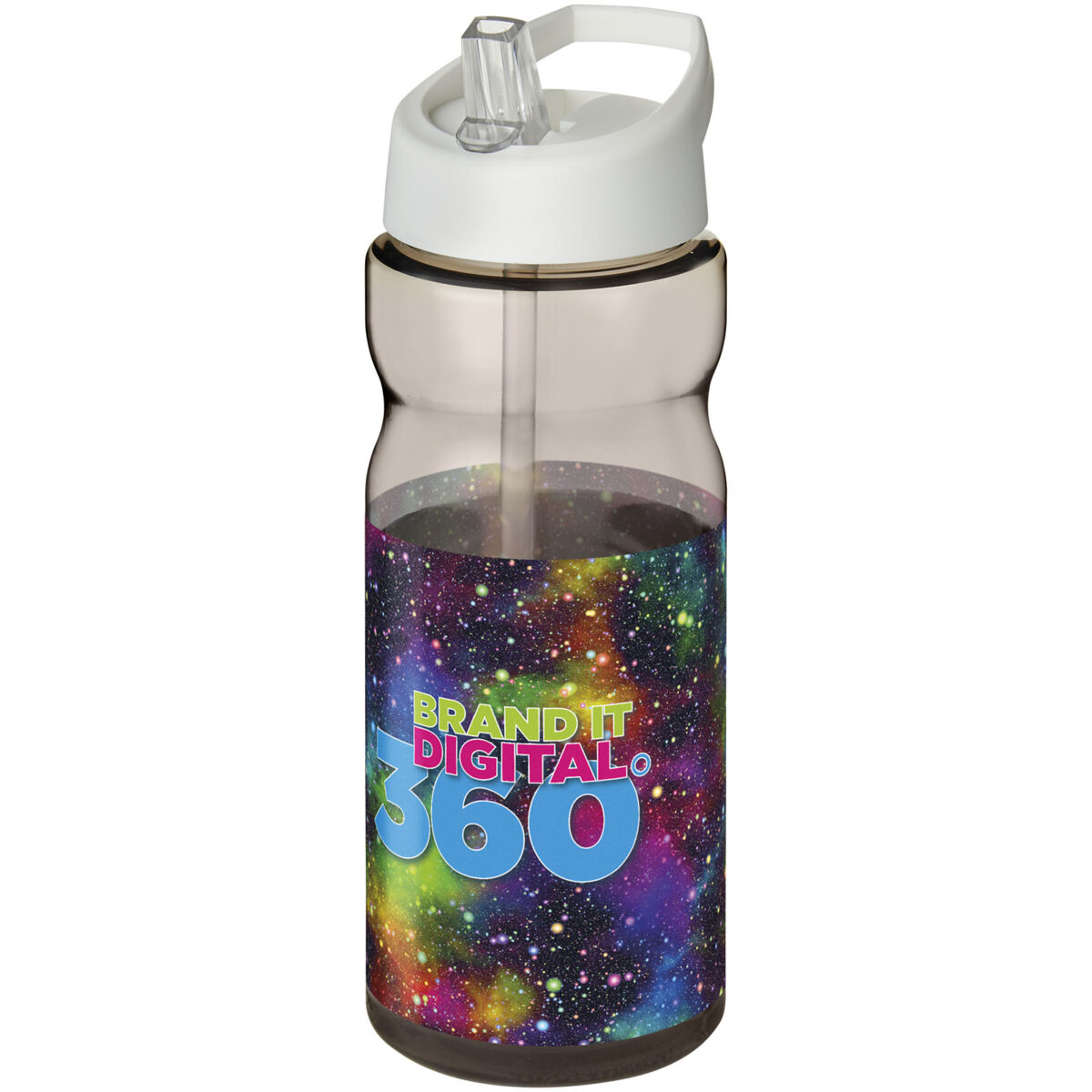 H2O Active® Base Tritan™ 650 ml spout lid sport bottle – Charcoal with logo