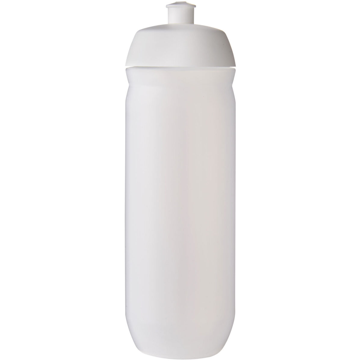 HydroFlex™ Clear 750 ml squeezy sport bottle – White front view