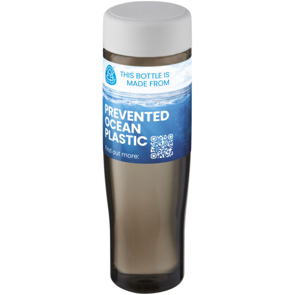 H2O Active® Eco Tempo 700 ml screw cap water bottle – White with logo