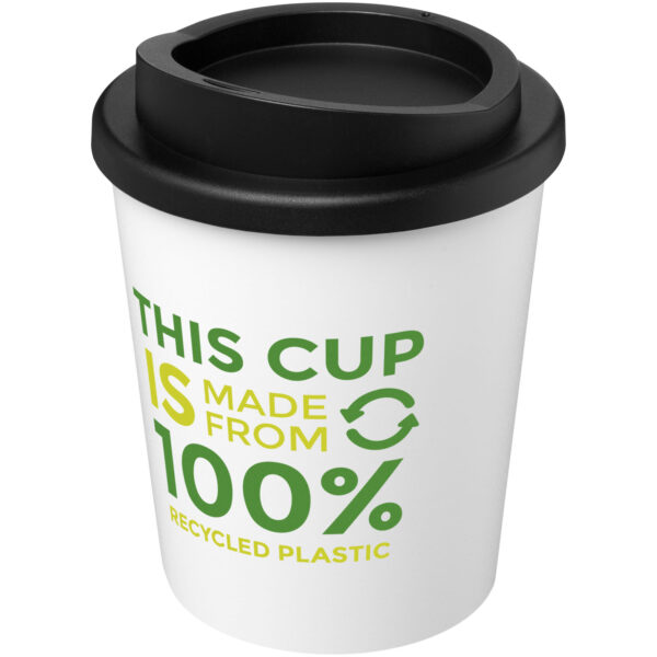 Americano® Espresso 250 ml recycled insulated tumbler – White with logo