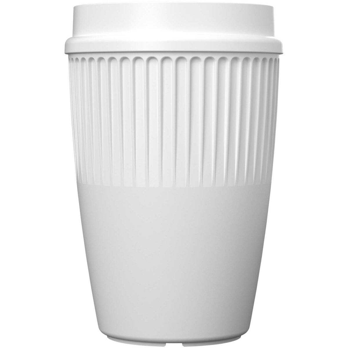 Cirrus 350 ml tumbler with 360° lid – White front view