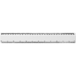 Refari 30 cm recycled plastic ruler – White front view
