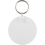 Tait circle-shaped recycled keychain – White front view