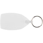 Tait rectangular-shaped recycled keychain – White back view
