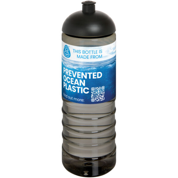 H2O Active® Eco Treble 750 ml dome lid sport bottle – Charcoal with logo