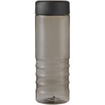 H2O Active® Eco Treble 750 ml screw cap water bottle – Charcoal front view
