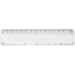 Renzo 15 cm plastic ruler – Transparent clear back view