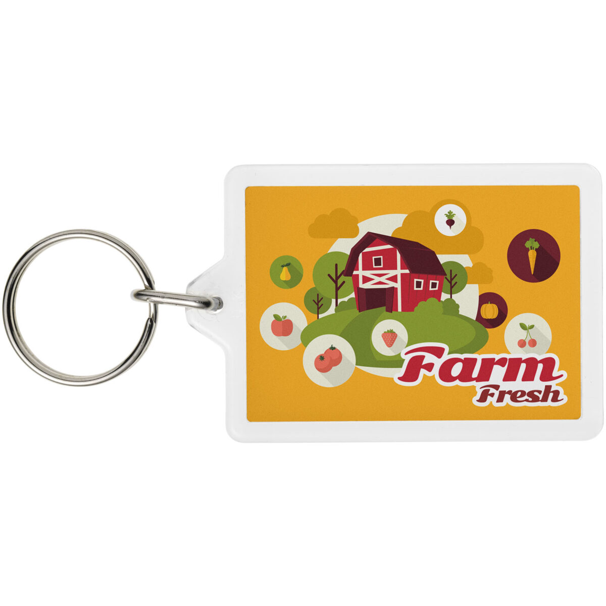 Vito C1 rectangular keychain – Transparent clear extra view