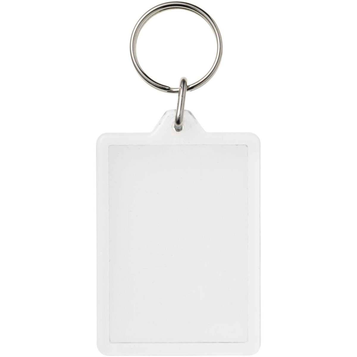 Vito C1 rectangular keychain – Transparent clear front view