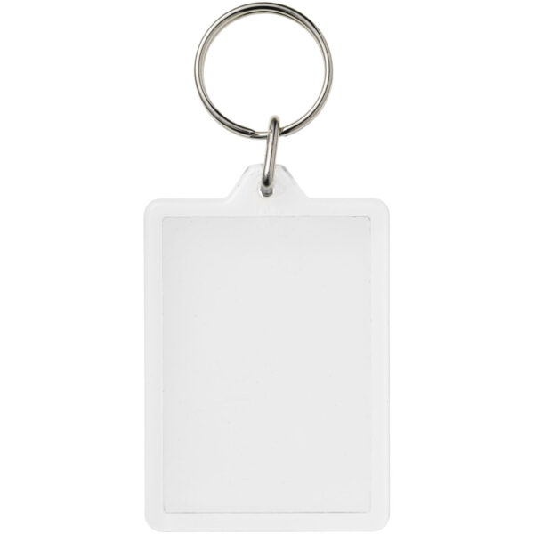 Vito C1 rectangular keychain – Transparent clear front view