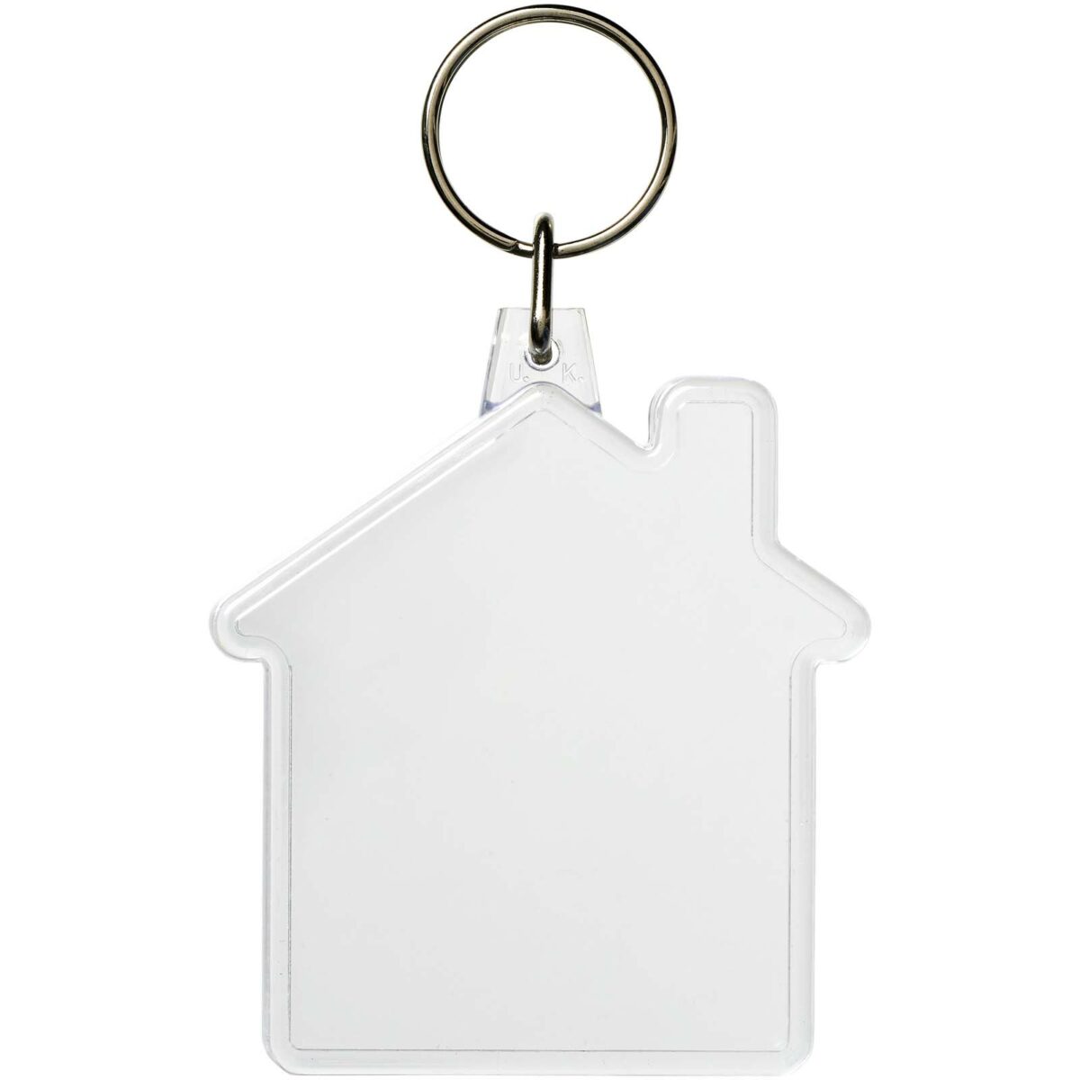 Combo house-shaped keychain – Transparent clear front view