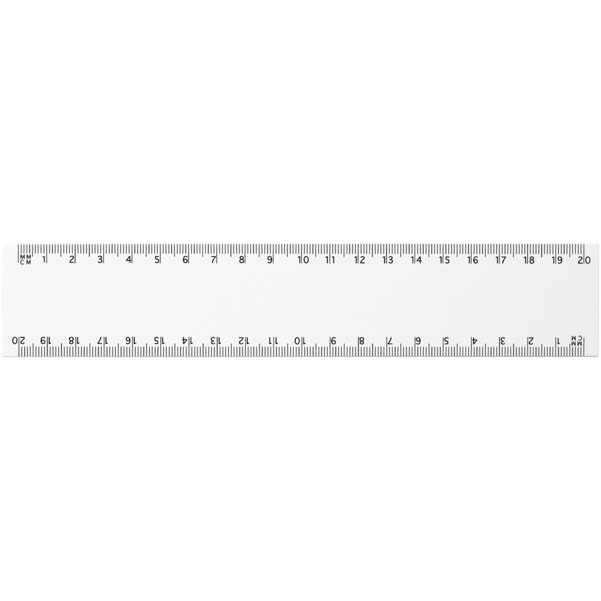 Arc 20 cm flexible ruler – White front view