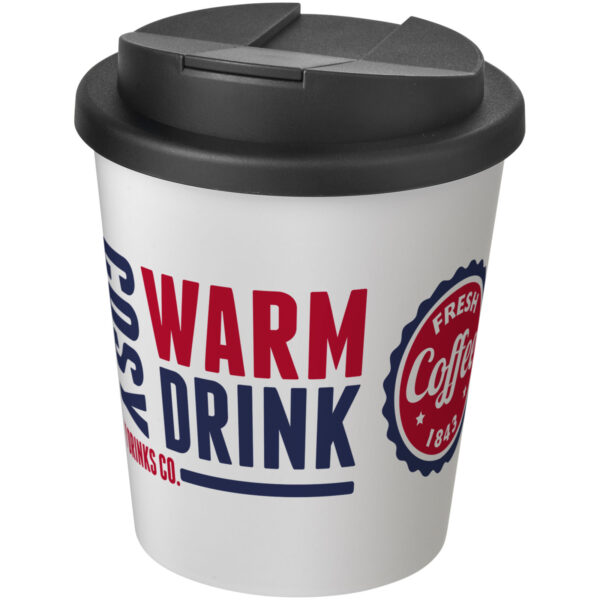 Americano® Espresso 250 ml tumbler with spill-proof lid – White with logo