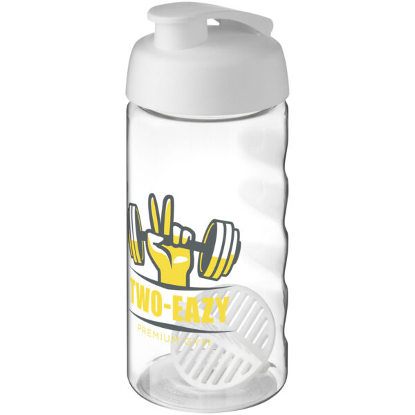 H2O Active® Bop 500 ml shaker bottle – White with logo