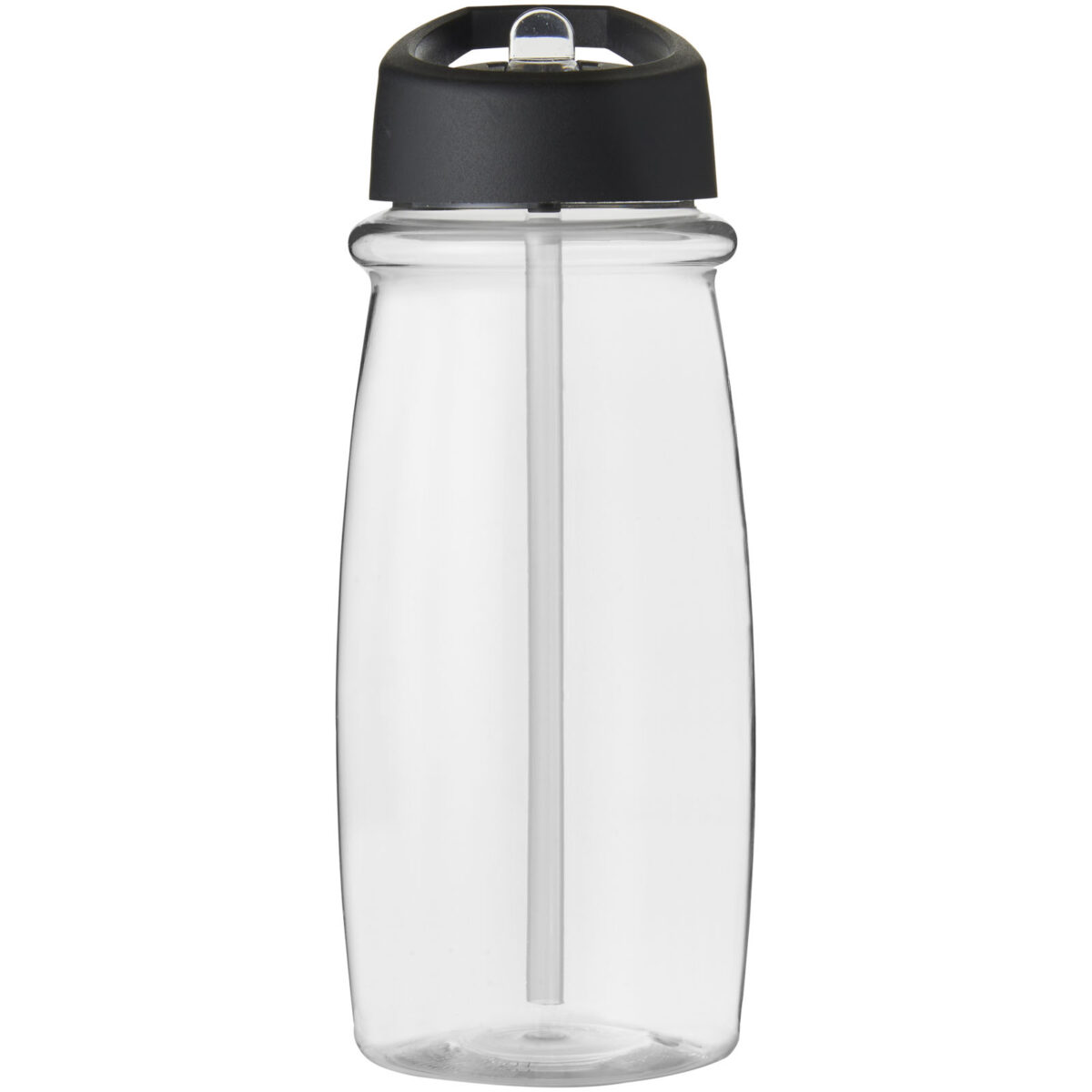 H2O Active® Pulse 600 ml spout lid sport bottle – Transparent front view