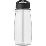 H2O Active® Pulse 600 ml spout lid sport bottle – Transparent front view