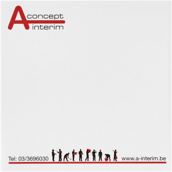 Sticky-Mate® sticky notes 75x75mm – White front view