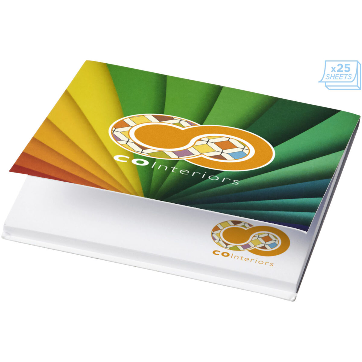 Sticky-Mate® soft cover squared sticky notes 75x75mm – White extra view