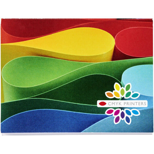 Sticky-Mate® A7 soft cover sticky notes 100x75mm – White front view