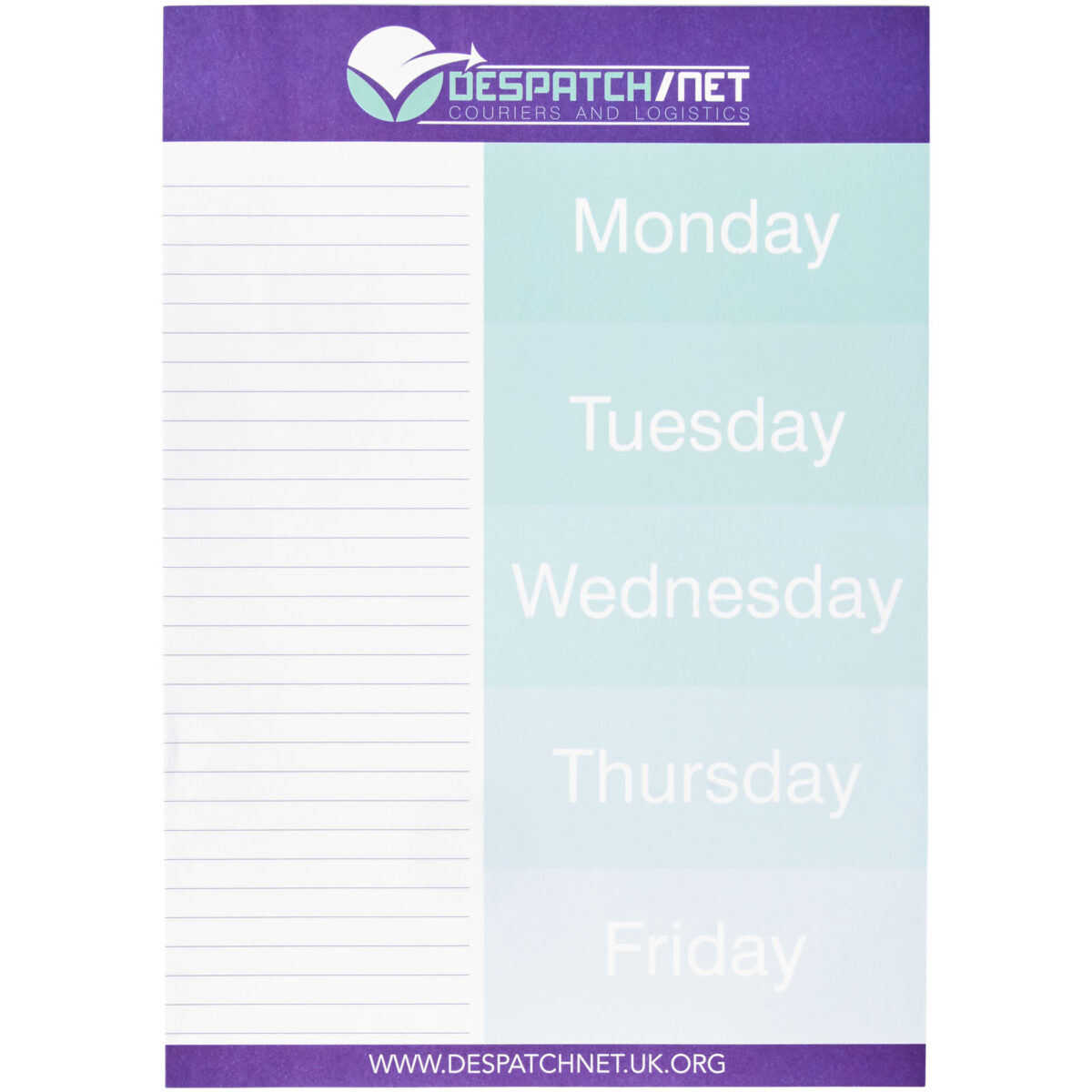 Desk-Mate® A4 notepad – White front view