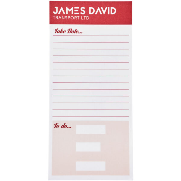 Desk-Mate® 1/3 A4 notepad – White front view