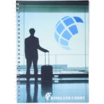 Desk-Mate® wire-o A5 notebook PP cover – White front view