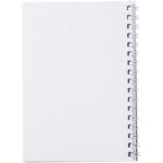Desk-Mate® spiral A6 notebook PP cover – White back view